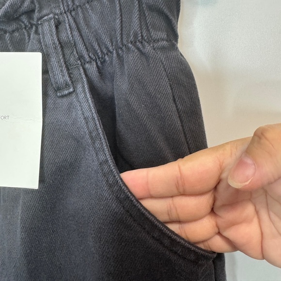 Oak + Fort High Waisted Paperbag Jeans Black - Picture 10 of 13